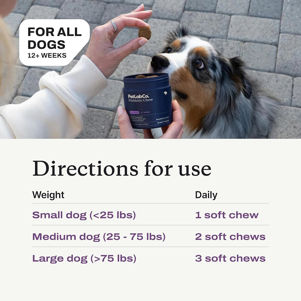 Probiotic Soft Chews for Dogs, Beef Flavor (30 ct)