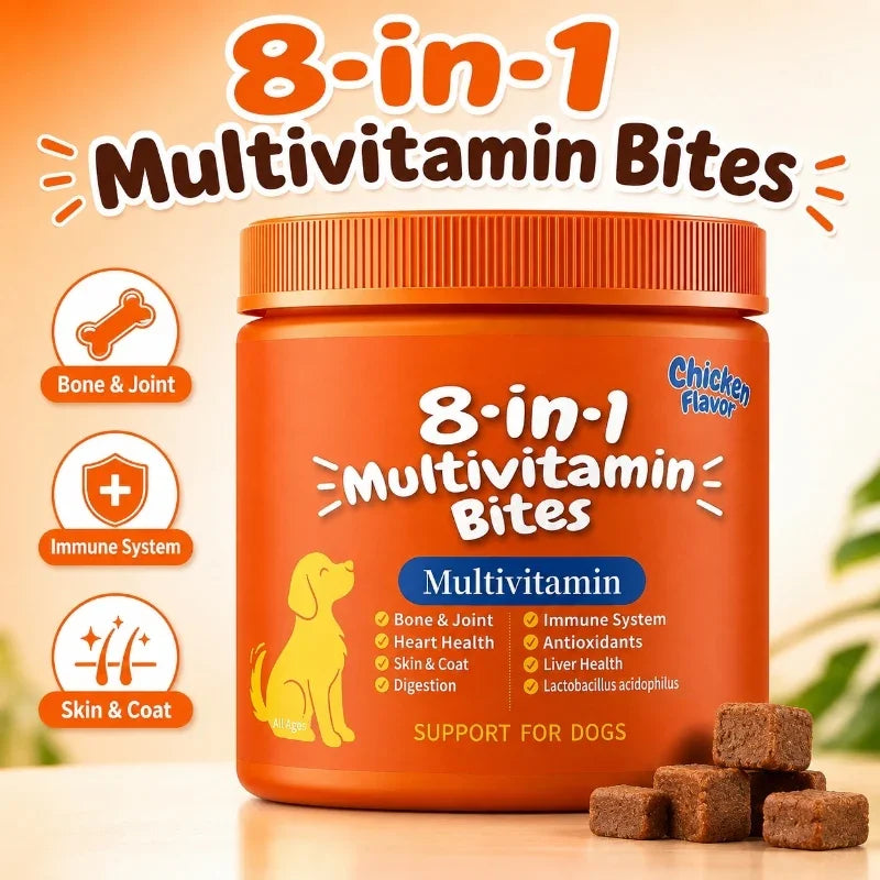 8-in-1 Multivitamin Bites for Dogs, Chicken Flavor
