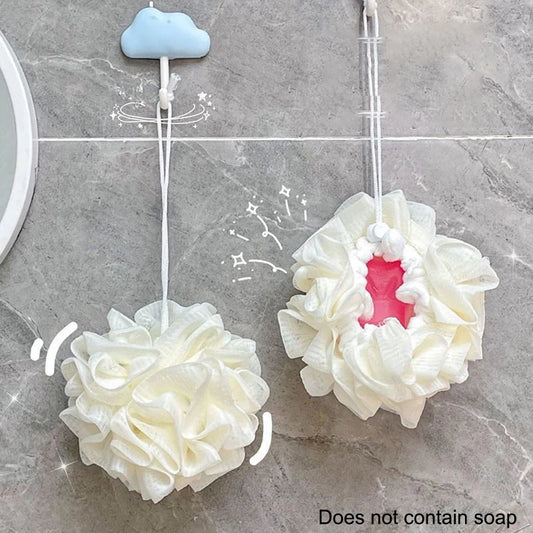 2-in-1 Bath Flower Loofah with Soap Pocket