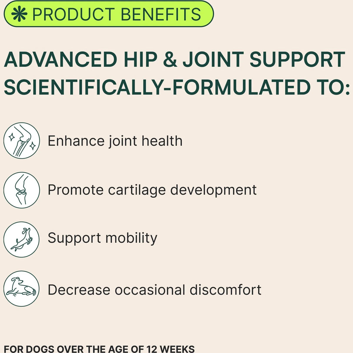Advanced Hip & Joint Soft Chews for Dogs (60 ct)