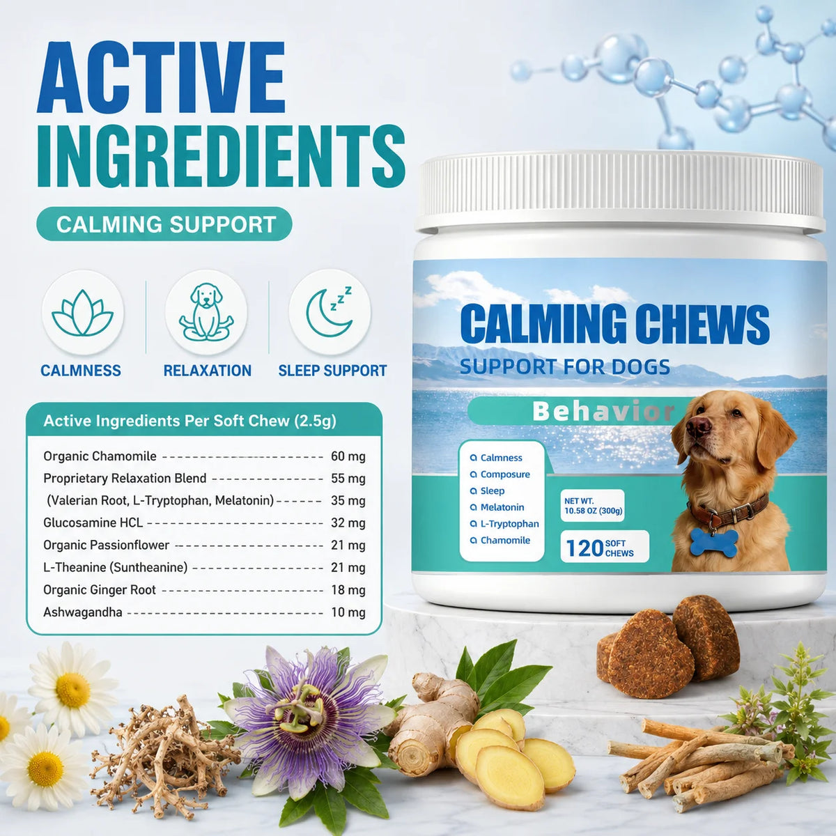Calming Chews for Dogs (120 ct)
