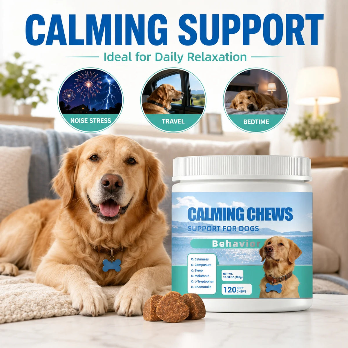 Calming Chews for Dogs (120 ct)