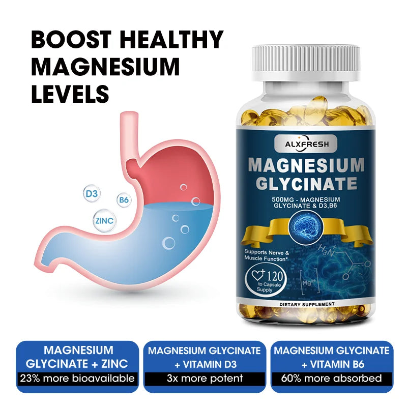 Alxfresh Magnesium Glycinate 500 mg Capsules
