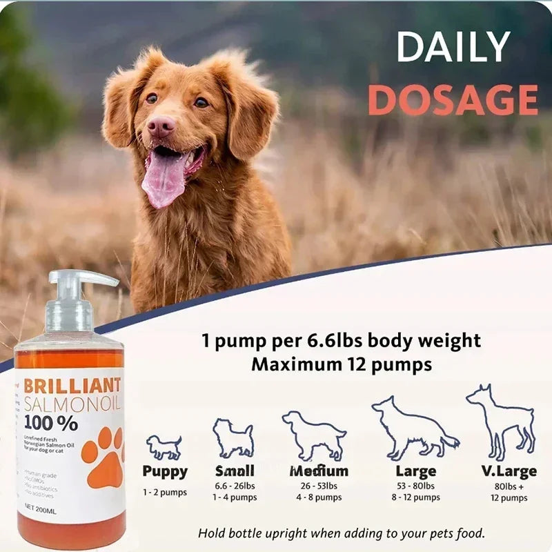 Brilliant Salmon Oil for Dogs & Cats (200 ml)