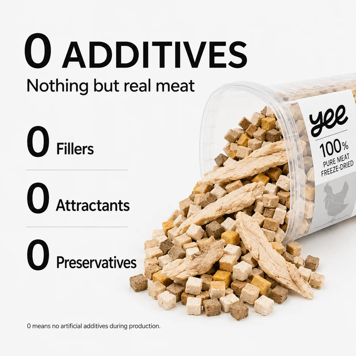 yee Freeze-Dried Chicken Treats for Cats & Dogs (500 g)