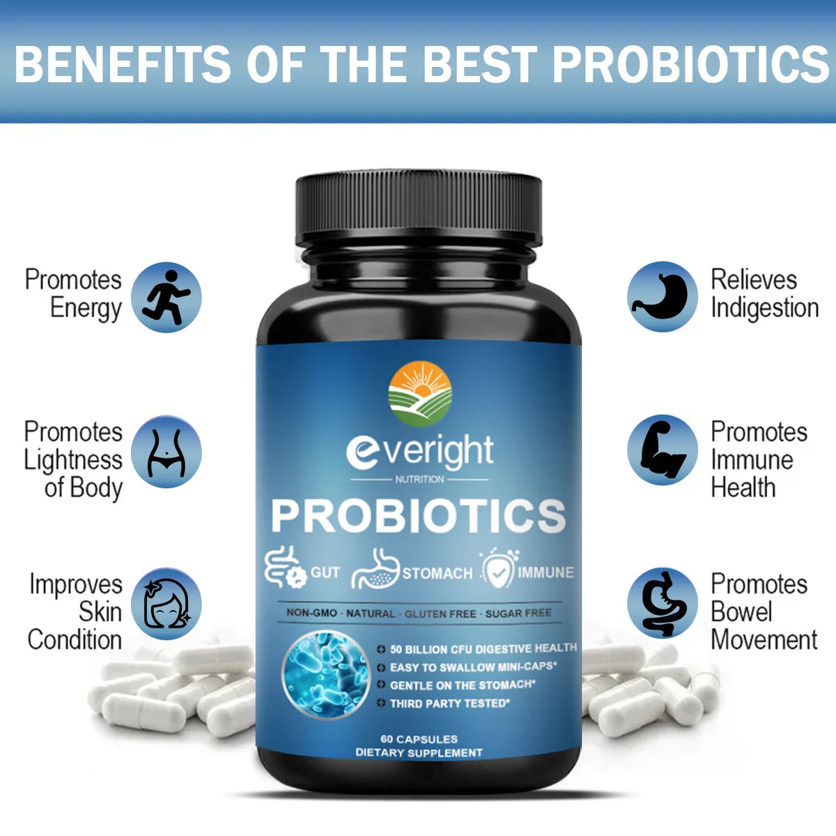 everight Probiotics 50 Billion CFU Capsules