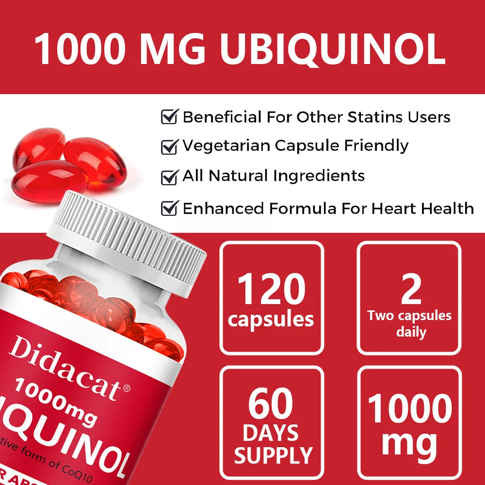 Didacat Ubiquinol CoQ10 1,000 mg (120 Capsules)