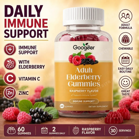 Googeer Adult Elderberry Gummies with Vitamin C & Zinc (60 ct)