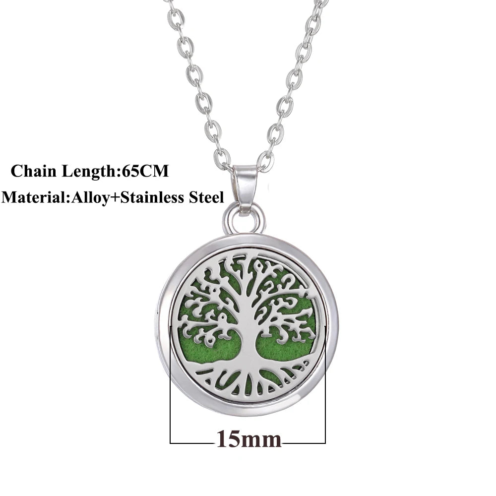 Tree of Life Aromatherapy Diffuser Necklace