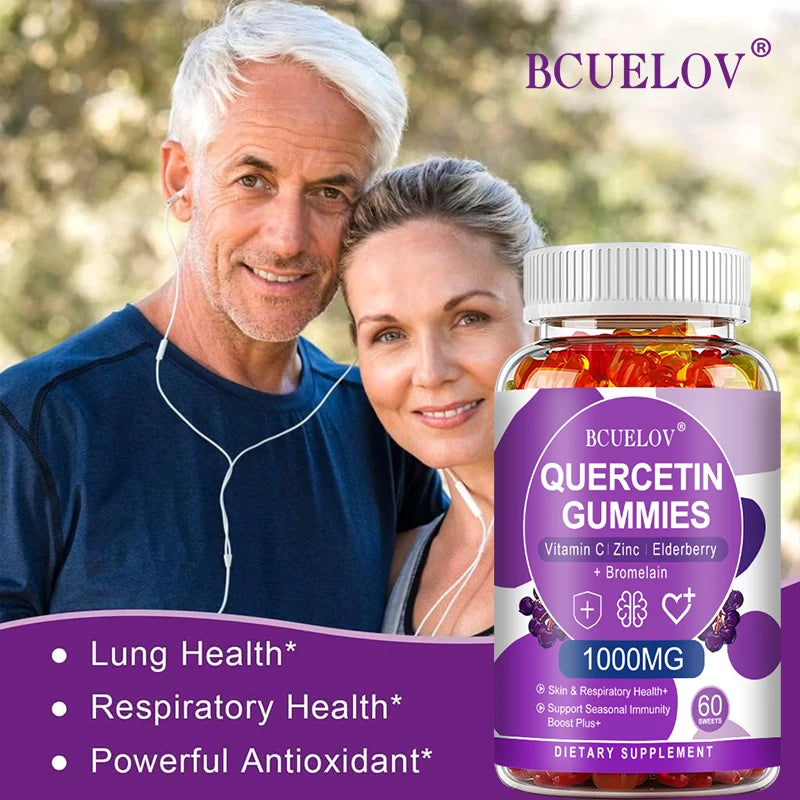 Bcuelov Quercetin Gummies 1000 mg with Bromelain (60 ct)