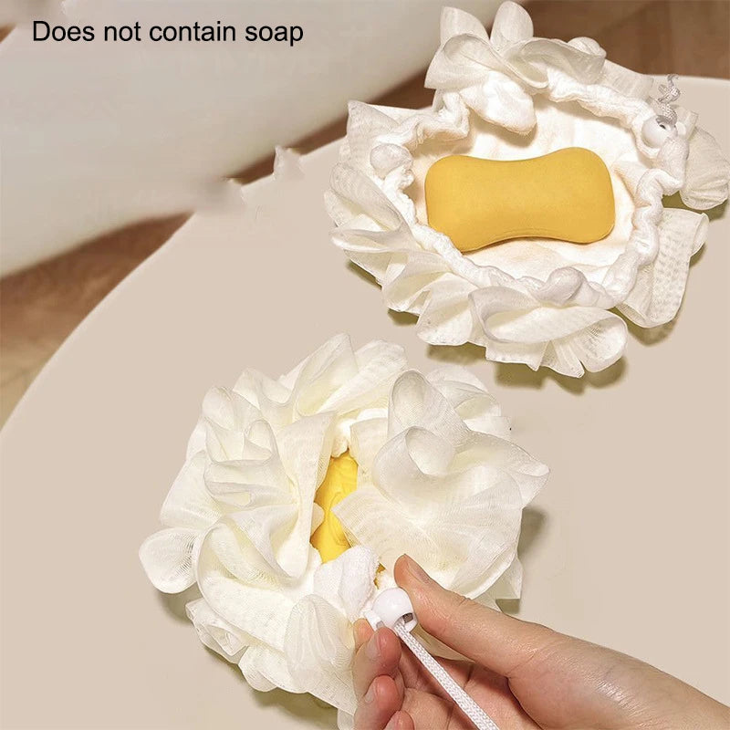 2-in-1 Bath Flower Loofah with Soap Pocket