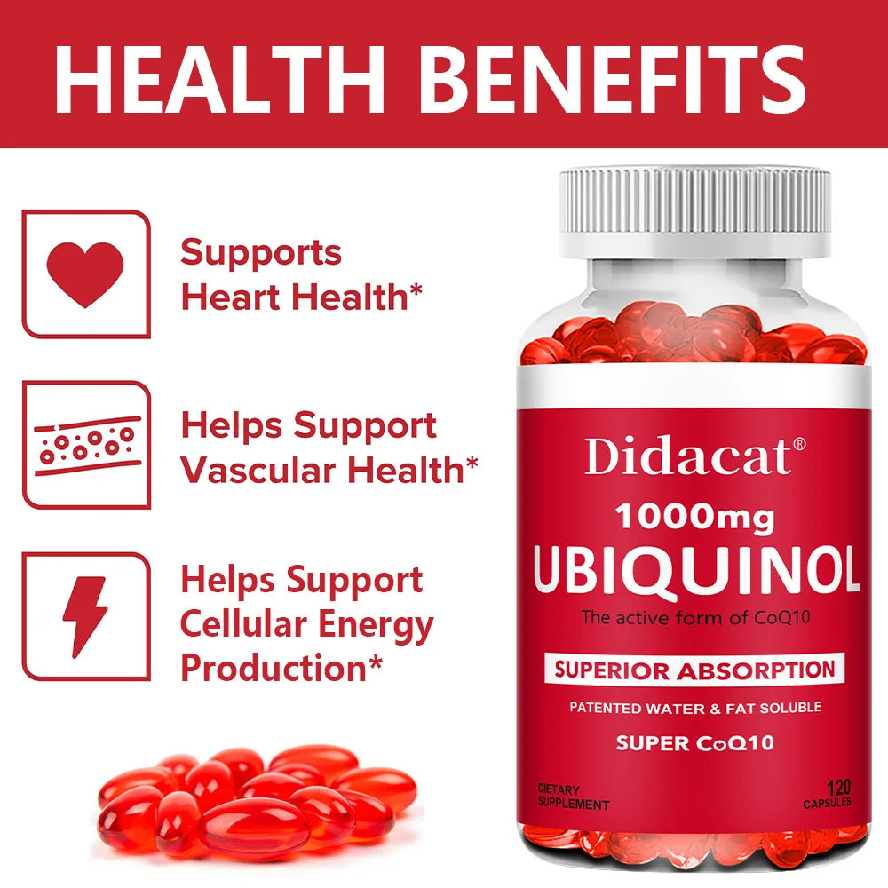 Didacat Ubiquinol CoQ10 1,000 mg (120 Capsules)